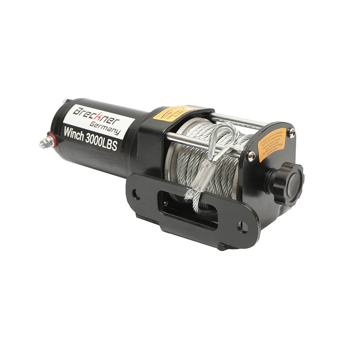 Troliu electric cu telecomanda 12V, 1,6T (3000lbs) cablu otel 5x11m, solenoid 100A Breckner Germany